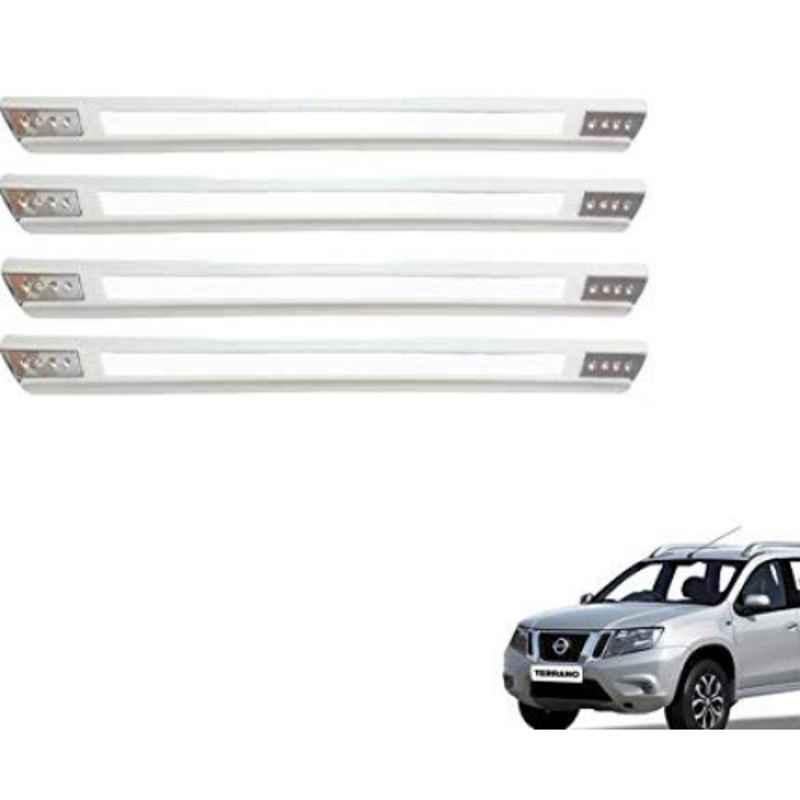 Kozdiko 4 Pcs Designer White Dotted Bumper Protector Set for Nissan Terrano