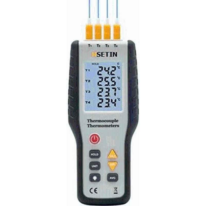 HSETIN HT-9815 13872 Degree Celsius Thermocouple Temperature Meter with 4 Channel