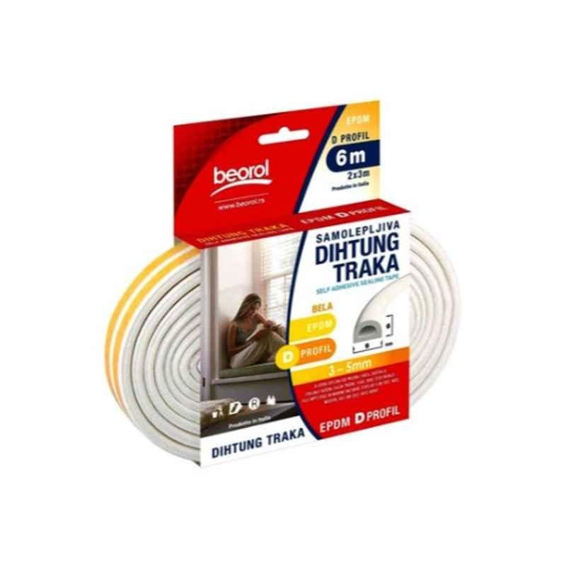Beorol 3293 6m White Epdm D Profile Self Adhesive Sealing Tape