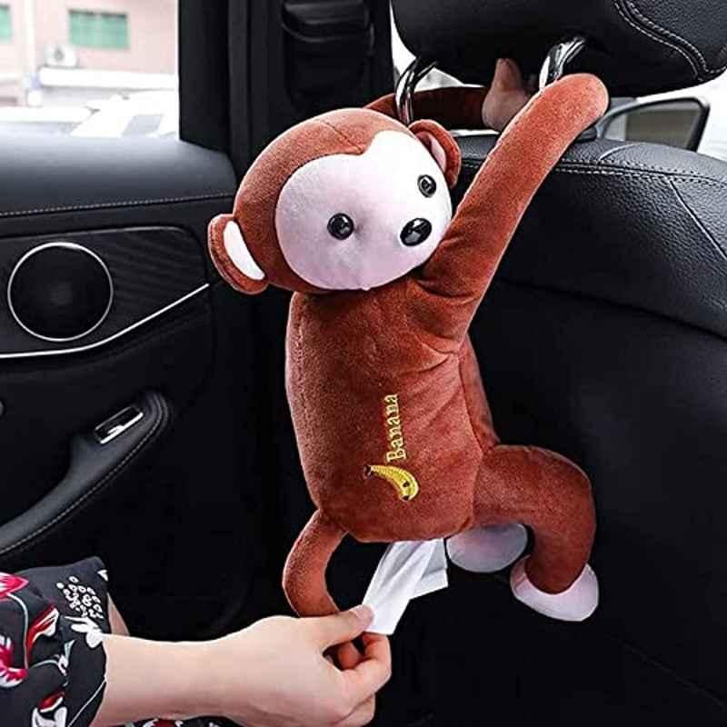 Rubik Polypropylene Cotton Brown Monkey Tissue Box, RBMTB7HH4
