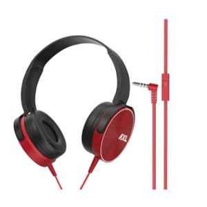 AXL Red 90 deg Rotable Over Ear Wired Headphone with Mic, AXL-02-Red