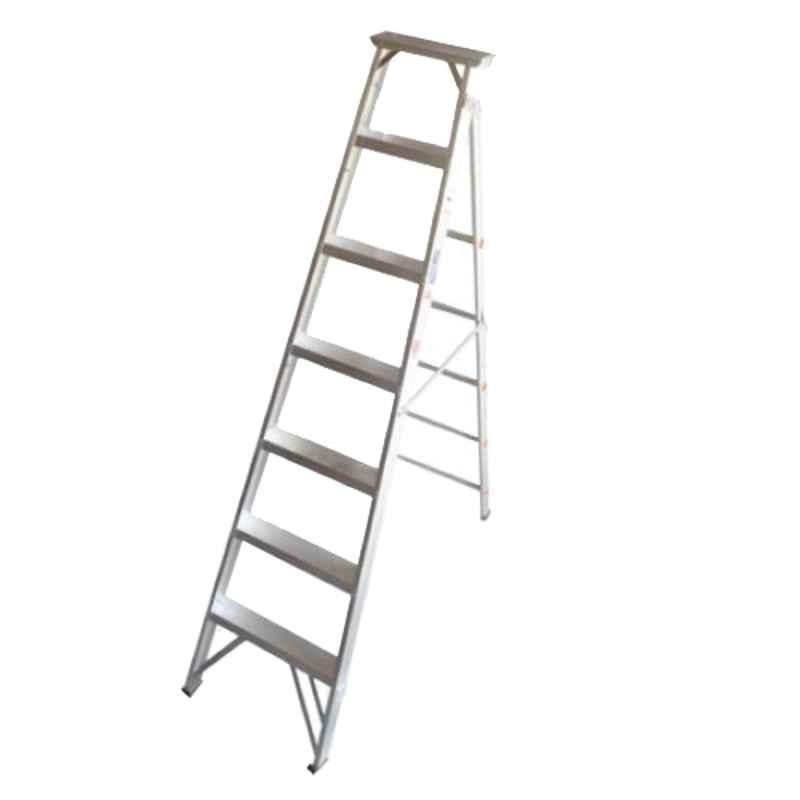 Wallclimb 8 Step Aluminum Dual Purpose Ladder, WALDP8