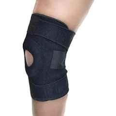 GLS 24-42cm Cotton & Nylon Blue Comfort Hinged Knee Brace for Men & Women, 8616