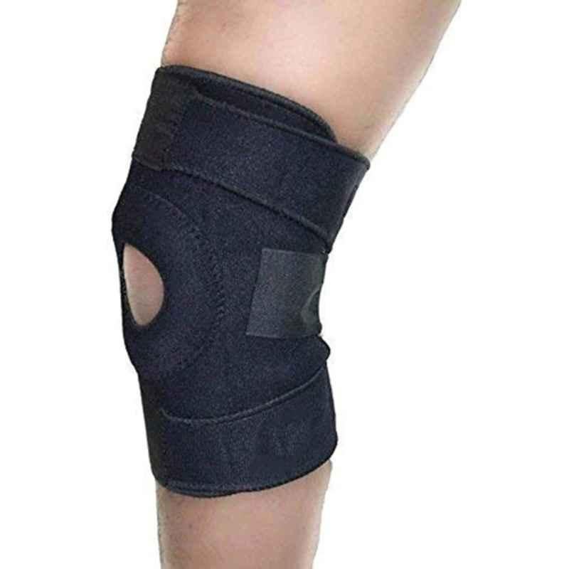 GLS 24-42cm Cotton & Nylon Blue Comfort Hinged Knee Brace for Men & Women, 8616