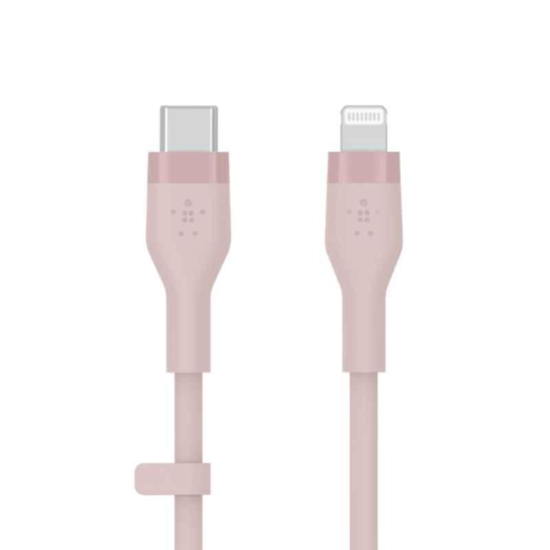 Belkin 1m Silicone Pink USB-C to Lightning Cable, BKN-CAA009BT1MPK
