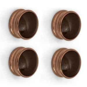 Plantex Knobs for Drawers/Drawer Knobs/Round Knob for Cabinets/Pull-Push Knob for Kitchen/Bedroom Drawer - Pack of 4 (Rose Gold)