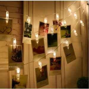Gigawatts 20 LED Warm White Photo Hanging Clip String Lights with 3 AA Battery