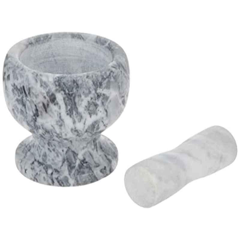 Raj China CMMSL2 Marble Silver Large Mortar Set