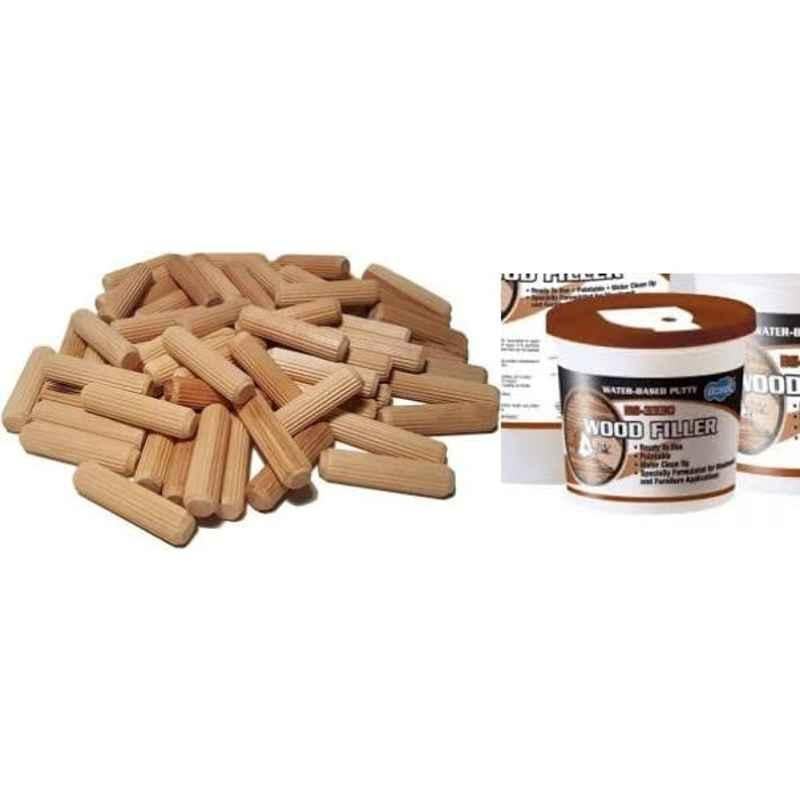 Bossil Wood Putty with 100 Wood Plugs