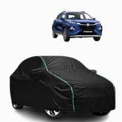 Aarex Auto Polyester Black 100% Waterproof Car Body Cover with Mirror Pocket, Triple Stitched, Dustproof, Heat Resistant & All Weather Protection for Maruti Suzuki Fronx