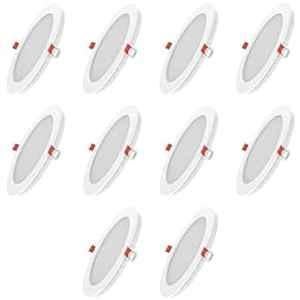 Fybros Faro 3W Polycarbonate Cool White Round LED Panel Light, FLS5051J (Pack of 10)