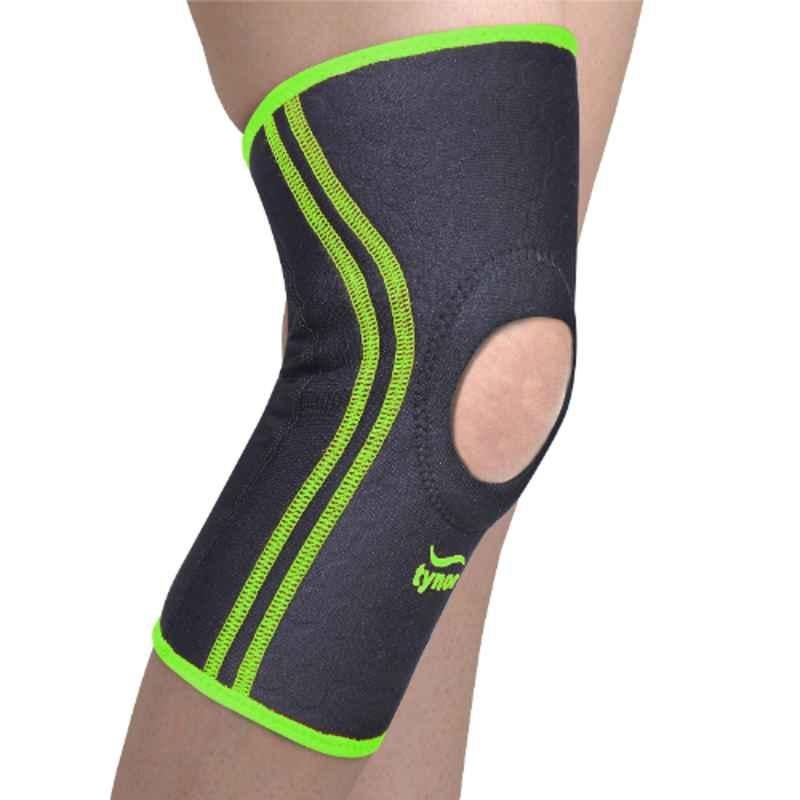 Tynor Black & Green Neoprene Knee Support Wrap, 4020060700, Size: Small