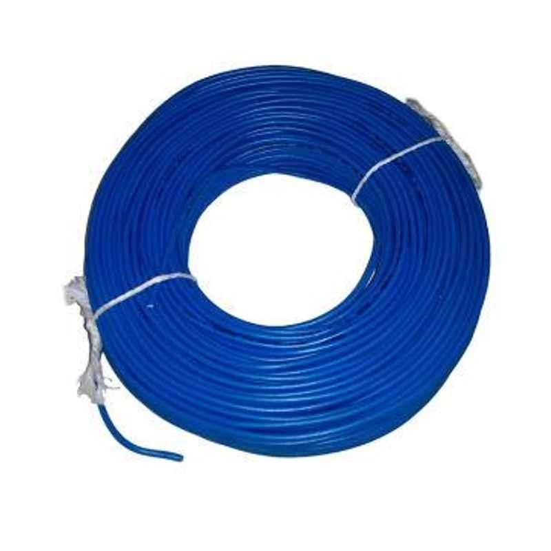 KEI 10 Sqmm Single Core FRLSH Blue Copper Unsheathed Flexible Cable, Length: 100 m