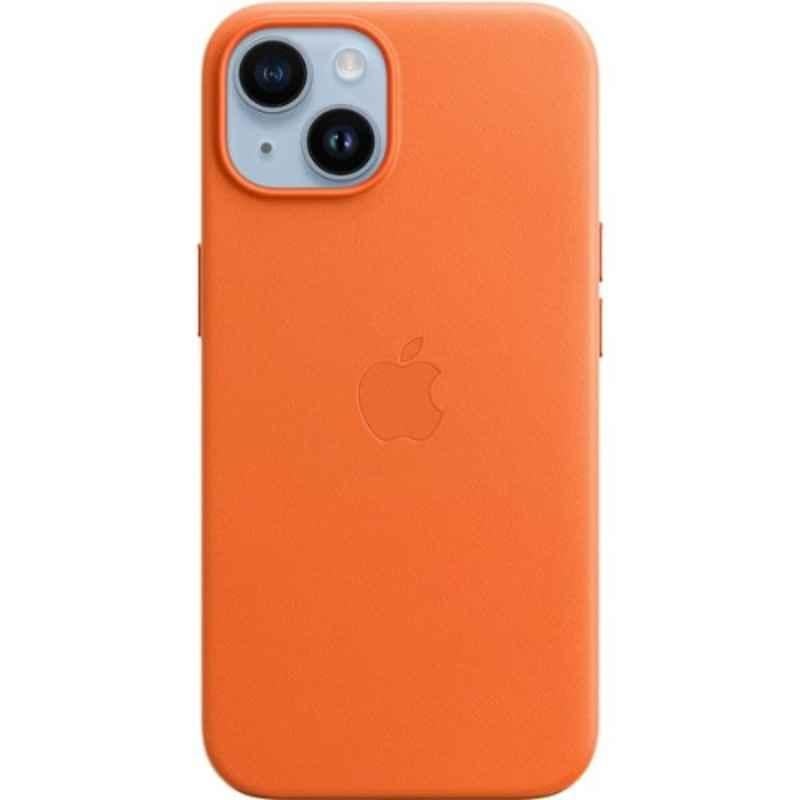 Apple iPhone 14 Plus Orange Leather Case with MagSafe, MPP83ZE/A