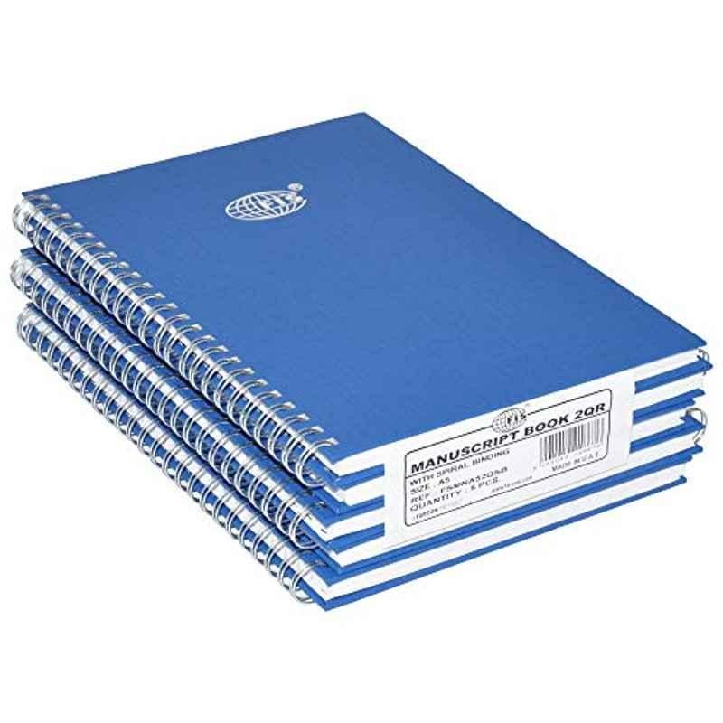 FIS 5 Pcs 148x210mm 96 Sheets Manuscript Notebook Set, FSMNA52QSB