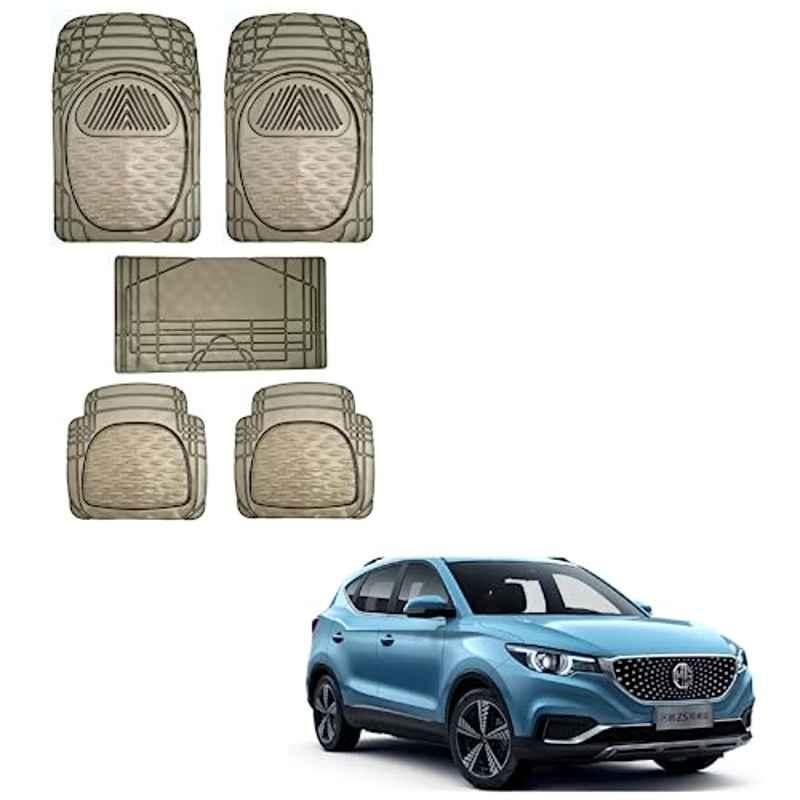 Kozdiko 5 Pcs 6205 Smoke PVC Rubber Car Foot Mat Set for MG ZS EV