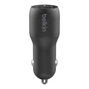 Belkin 24W Dual USB-A Car Charger, CCB001BTBK