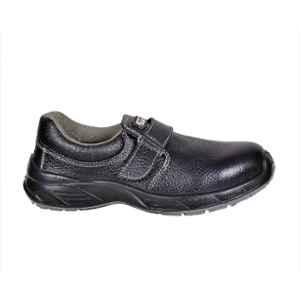 Coffer Safety Leather Black Steel Toe Women's Safety Shoes, 1178, Size: 6