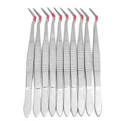 Forgesy 10 Pcs 6 inch Stainless Steel Dental Tweezers Tool Set, X19