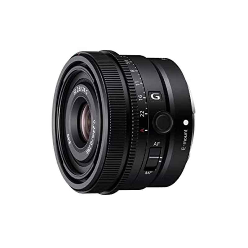 SonySEL24F28G 24mm F2.8 Full Frame E Mount Wide Angle Prime Camera Lens with High Resolution & Ultra Compact, SEL24F28G/C SYX