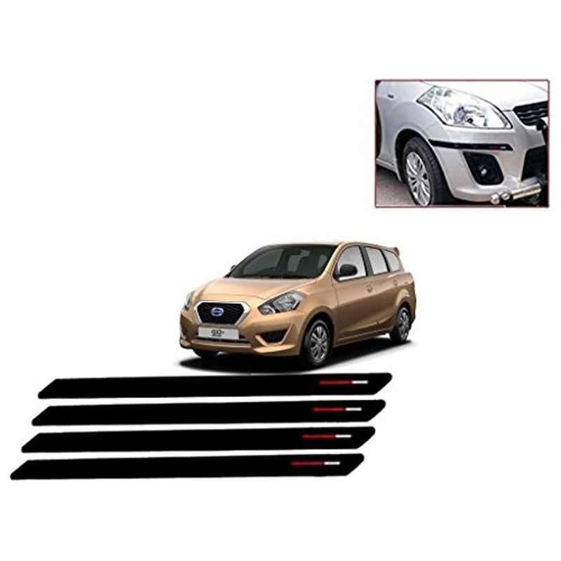 Kozdiko 4 Pcs Black & Red Bumper Protector Set for Datsun GO+