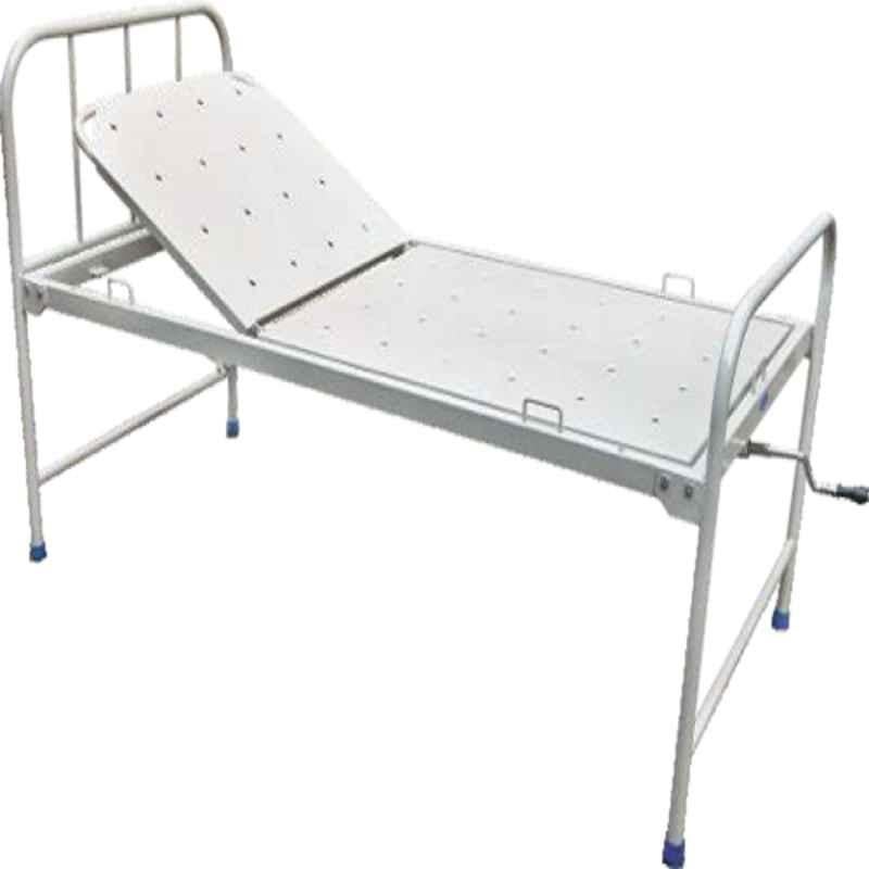 PMPS 2.13x0.91x0.61m Metal & Mild Steel Semi Fowler Regular Bed with Manual Header Side Elevation