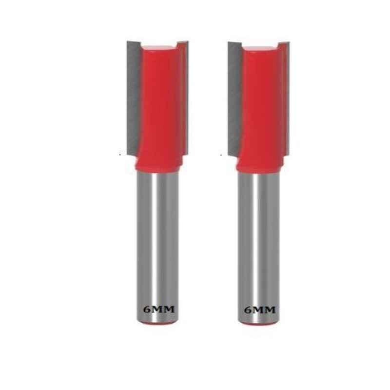 Lieutenant 10mm Cutting Dia. Straight Router Bit, Shank Diameter: 6mm (Pack of 2)