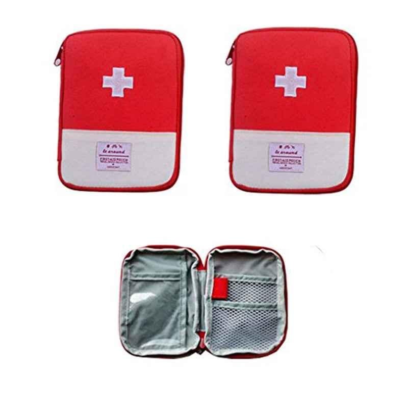 Rubik Red Travel Mini First Aid Pouch (Pack of 2)