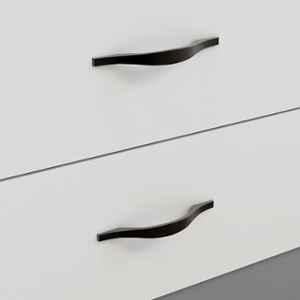 Plantex 96mm Zinc Black Powder Coated Finish Pull Cabinet Handle for Home & Office, APS-PH-102-BLCK-96MM-PK2 (Pack of 2)