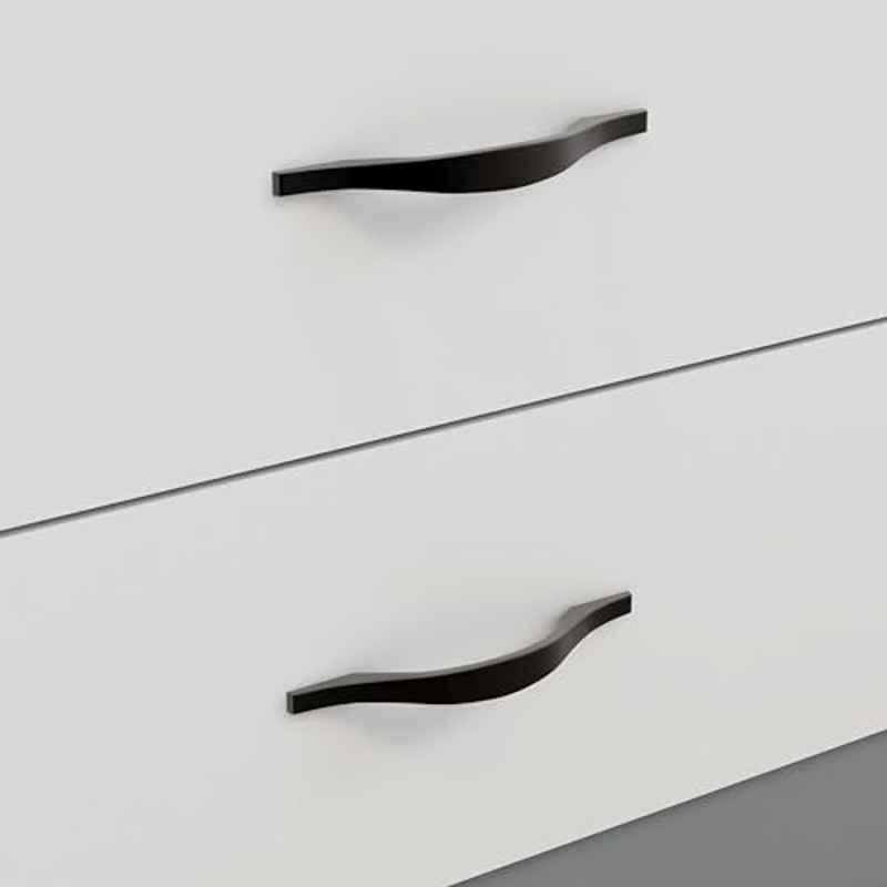 Plantex 96mm Zinc Black Powder Coated Finish Pull Cabinet Handle for Home & Office, APS-PH-102-BLCK-96MM-PK2 (Pack of 2)