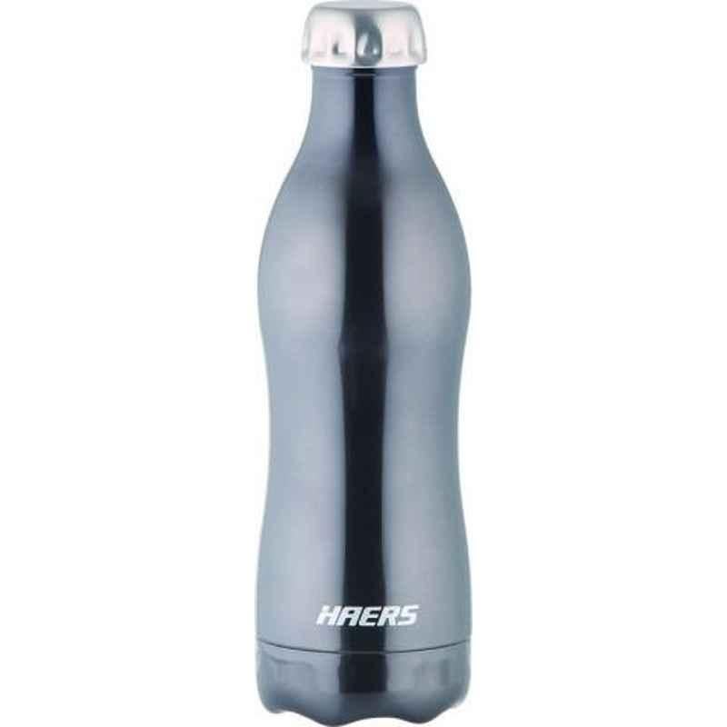 Haers 500ml Stainless Steel Black Beverage Bottle, HKL-500WB-BLK