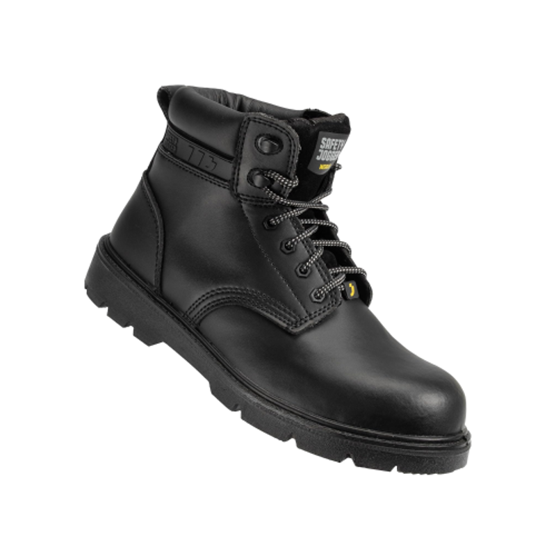 Safety Jogger NX1110 Leather Composite Toe Black Oil & Fuel Resistant High Ankle Safety Shoes with PU Sole, Size: 8