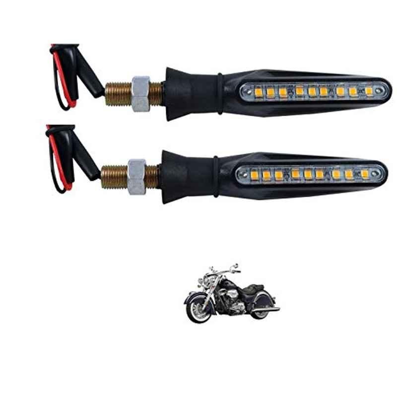 Kozdiko 4 Pcs Plastic Front & Rear Side Sleek Yellow Bike Indicator Set for Indian X Chief Classic