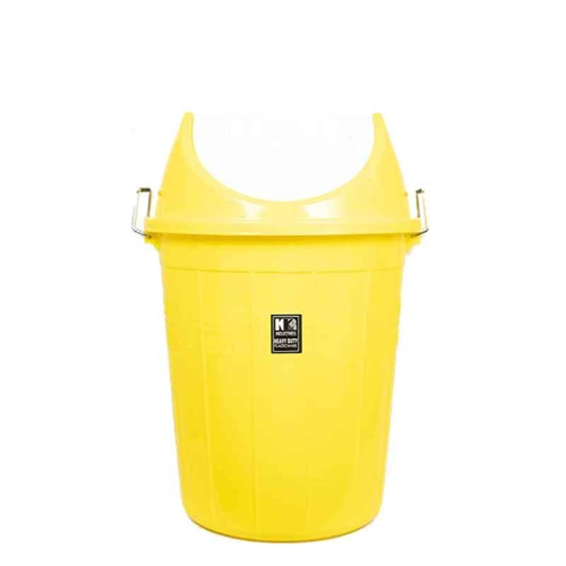 KKR 32L Plastic Yellow Heavy Duty Round Dustbin with Swing Lid