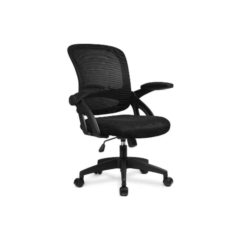 Smart Office Furniture 64.5x61.5x96-104cm Black Matrix Medium Back Seat Office Chair, 900A