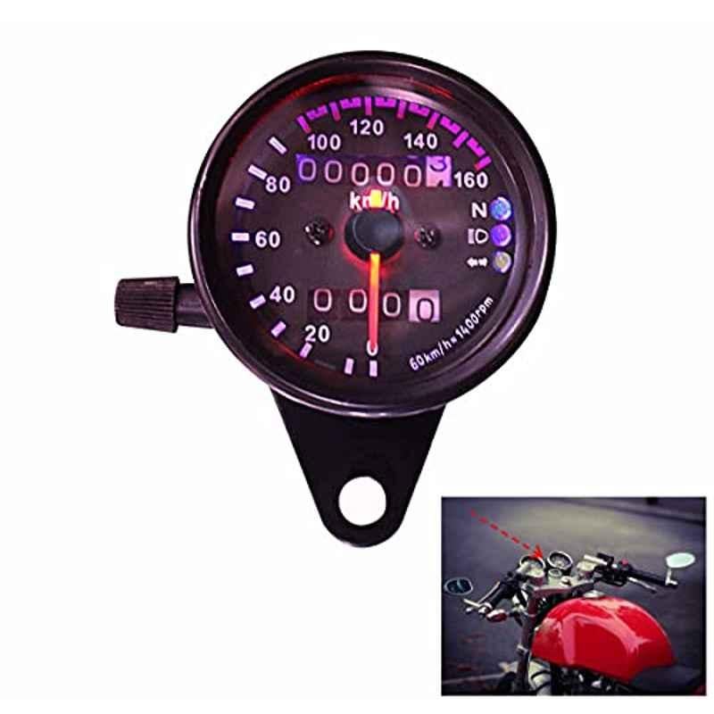 Miwings Auto Universal Speedometre Black For (Royal Enfield Standard 350,500, Royal Enfield Classic 350,Electra 350)