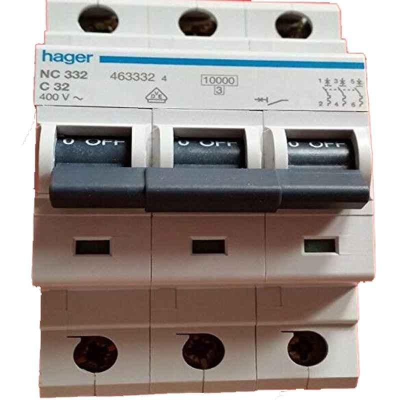 Hager 32A 10kA Miniature Circuit Breaker, NC332A