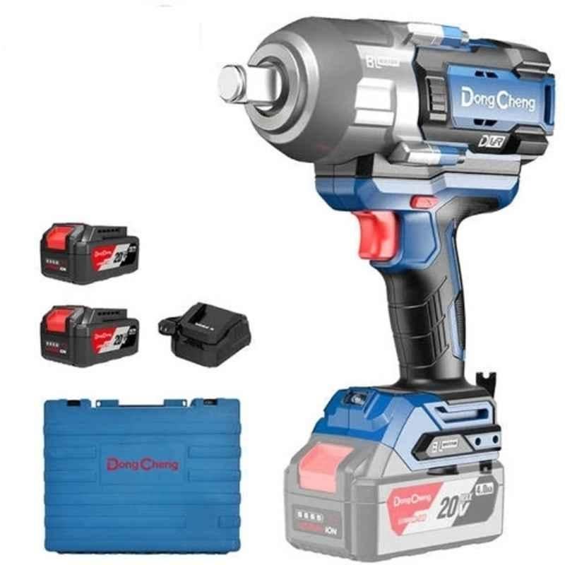 Dongcheng 3/4 inch 20V Brushless Cordless Impact Wrench with 2 Battery, DCPB-1288