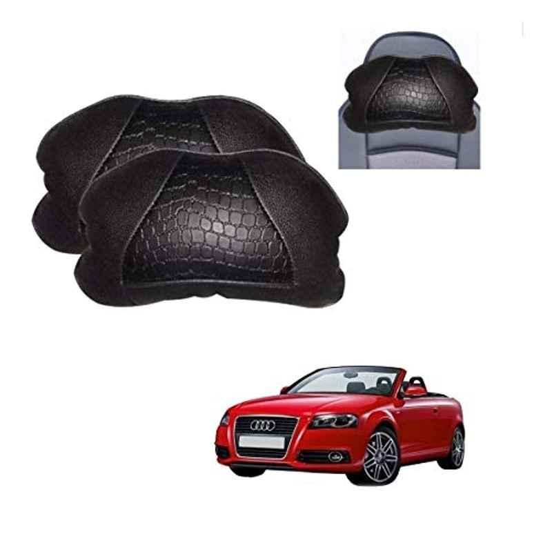 Kozdiko 2 Pcs Black Neck Rest Cushion Pillow Set for Audi A3 Cabriolet