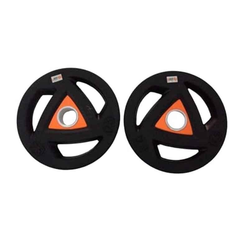 GYM24 Equipment NF-MD 2 Pcs 7.5kg Rubber Black UFit Olympic Weight Plate Set