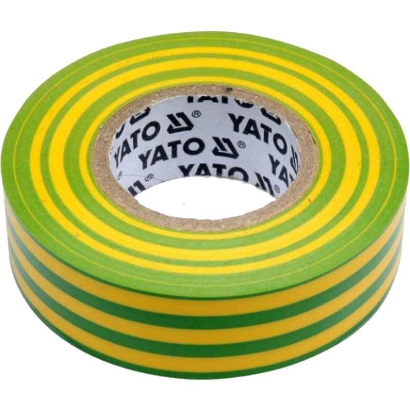 Yato 20m Yellow Green PVC Electrical Insulation Tape, YT-81655