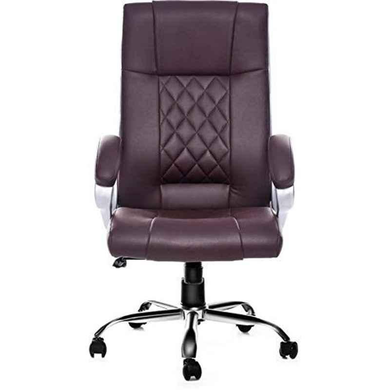KDF Mart Upholstery Fabric Purple Medium Back Adjustable Executive Swivel Chair with Back Support, MIS100