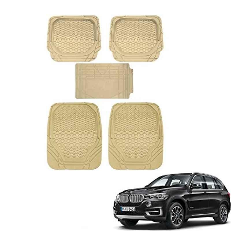 Kozdiko 5 Pcs 8855TW Beige Car Foot Mat Set for BMW X5, koz_36654