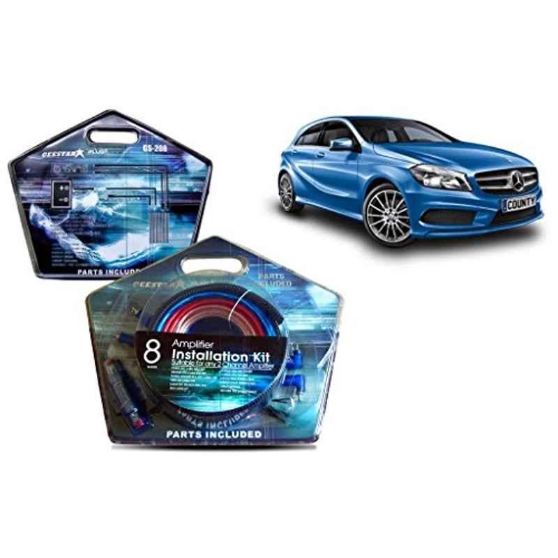 Auto Pearl Geestar Plus 8 Guage 2 Channel Amplifier Full Installation Kit for Mercedes Benz A Class, GS-208