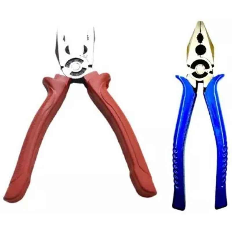 Sky Blue 2 Pcs 7.8 inch Lineman Plier Combo, SBE_PLIER_COMBO_MOD_01132