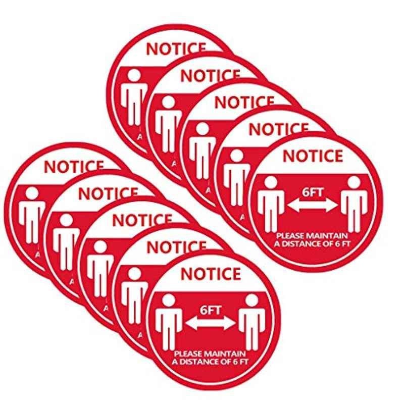 Lqw Home Floor Markers Floor Warning Stickers Please Keep Wait Here Stand Here Keep 6Ft In Between Distance Marker Floor Queue Stickers Keep Distance (Pack of 10)