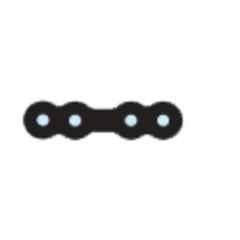 Surgiwear Multi Hole Straight Plate, CF6-20