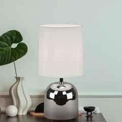 Magik Silver Shot 5W Metal Chrome & Off White Table Lamp & 1.3m Cord, TDSS000COW8003