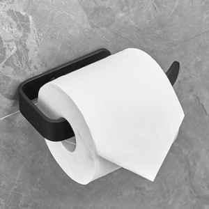 Plantex Space Aluminium Toilet Paper Roll Holder/Tissue Paper Holder/Toilet Tissue Paper Holder for Bathroom Accessories Black