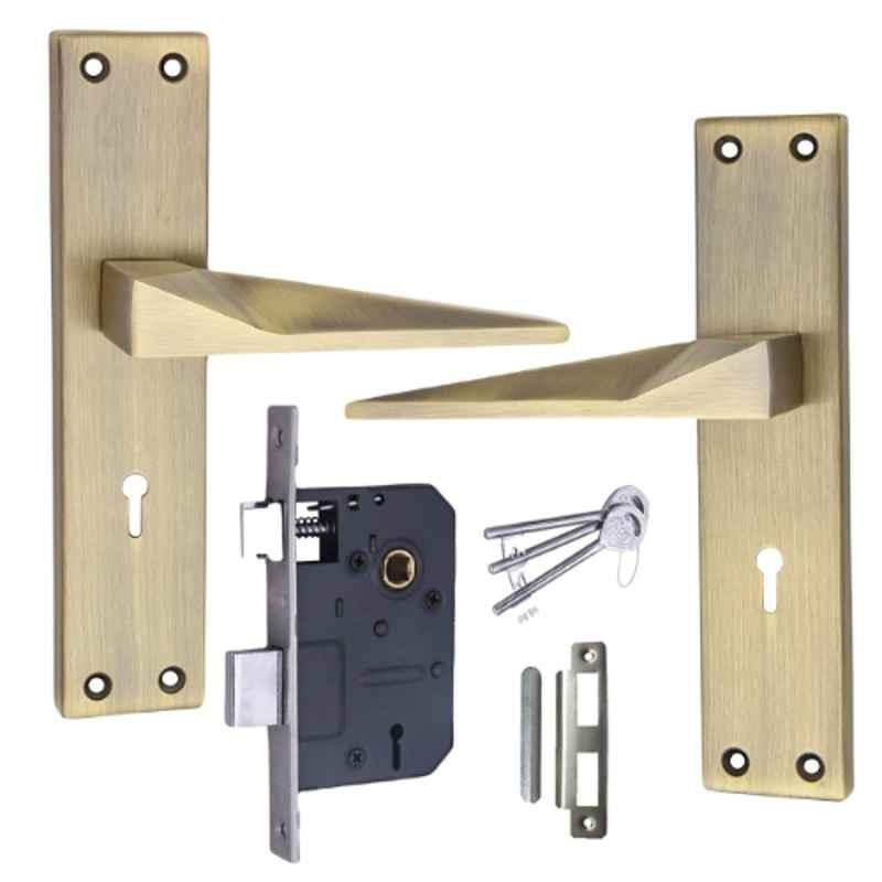 Buy Atom 8 Inch Iron Brass Antique Finish Mortise Door Lock Set Mh 802 Ky Ba Online At Price ₹1509 3579